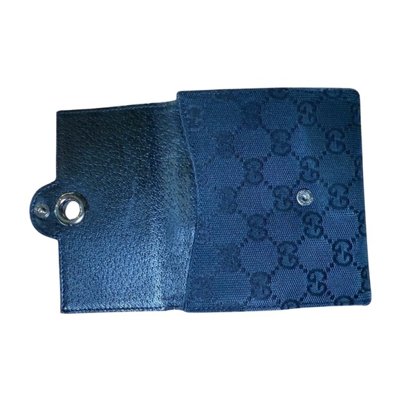 Gucci Wallet Womens Black Designer Bifold GG Monogram Snap Closure Classic Chic - Picture 5 of 7